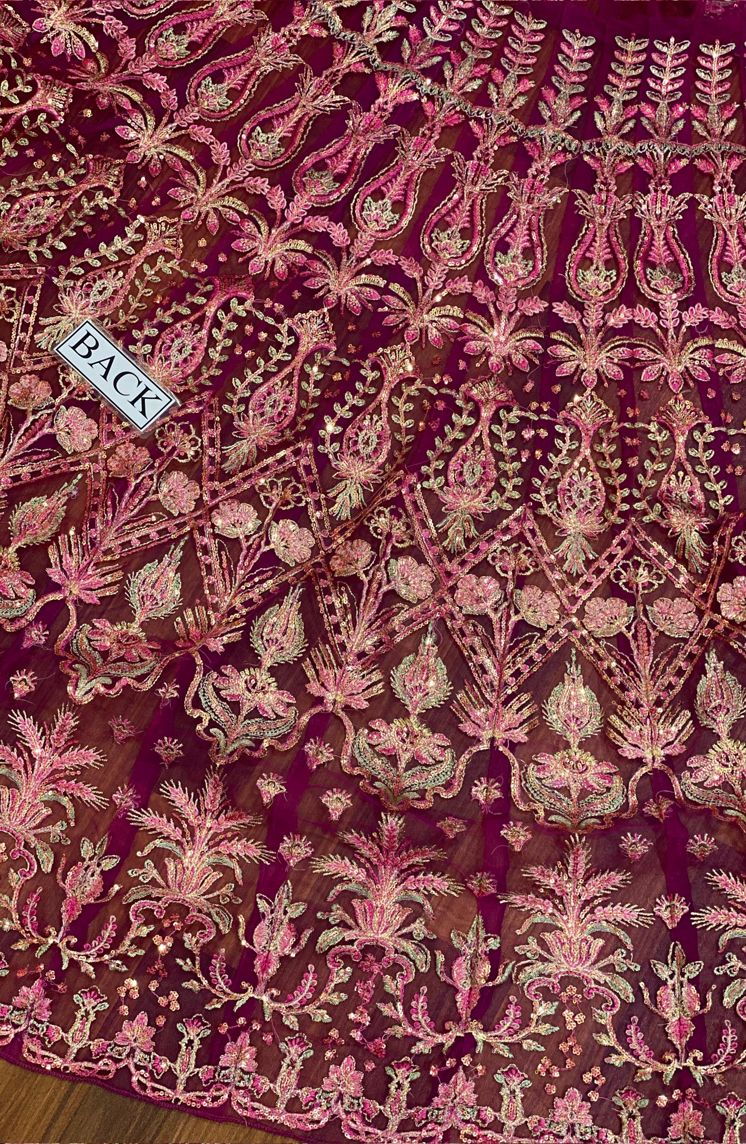 AFROZEH PREMIUM
NEW DESIGN OF 2024+25  FRONT BODY BACK BODY  FRONT AND BACK MAXI STICHED FRONT BORDER AND BACK BORDER SAME EMBORIDED WITH HEAVY HANDWORK        LATEST FROCK&MAXI   "PRESENTATION BY DESINER COLLECTION"
FULL SUIT ON NET FABRICS
SAME AS ORIGINAL
NOTE. Total 24 kali in Maxi Round (EACH SIDE 12 KALI)
NACK FULL EMBROIDERED AND SEQUINS  INCLUDED HANDWORK STONEWORK WITH APPLIC SATIN PATTI WITH , ATTACHED TASAL
SLEEVES FULL EMBROIDERED INCLUDED HANDWORK & CUFF ATTACHED  APPLIC SATIN PATTI WITH ATTACH