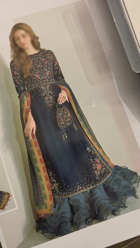 Jazmine

Fabric Details

(Shirt……Velvet&nbsp;
(Dupatta)…Chiffon
(Trouser)……….. Silk

Front Full Embroidered with Embroidered Daman &

Back Plain With Embroidered banch

Sleeves Embroidered&nbsp;

Dupatta Embroidered With Four Side Embroidered Lace &amp; gota lace Attach

silk Trouser Plain
#VelvetDress #ChiffonDupatta #EmbroideredVelvetSuit #PakistaniFormalDress
#DesignerVelvetSuit #VelvetEmbroideredShirt #PakistaniChiffonDupatta #SilkTrouser
#PakistaniPartyWear #EmbroideredDupatta #DesignerDressPakistan #W